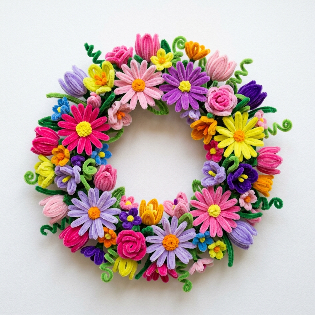 Pipe flower wreath